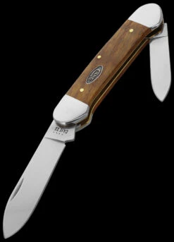 Case Canoe Yellow Curly Oak Folding Knife -Outdoor Equipment CA47126 03114.1696507507
