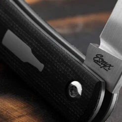 Esnyx Beer Buster Jr Micarta Folding Knife -Outdoor Equipment ESNBBJSJ42.4 57432.1694792454.1280.1280 09072.1695120451