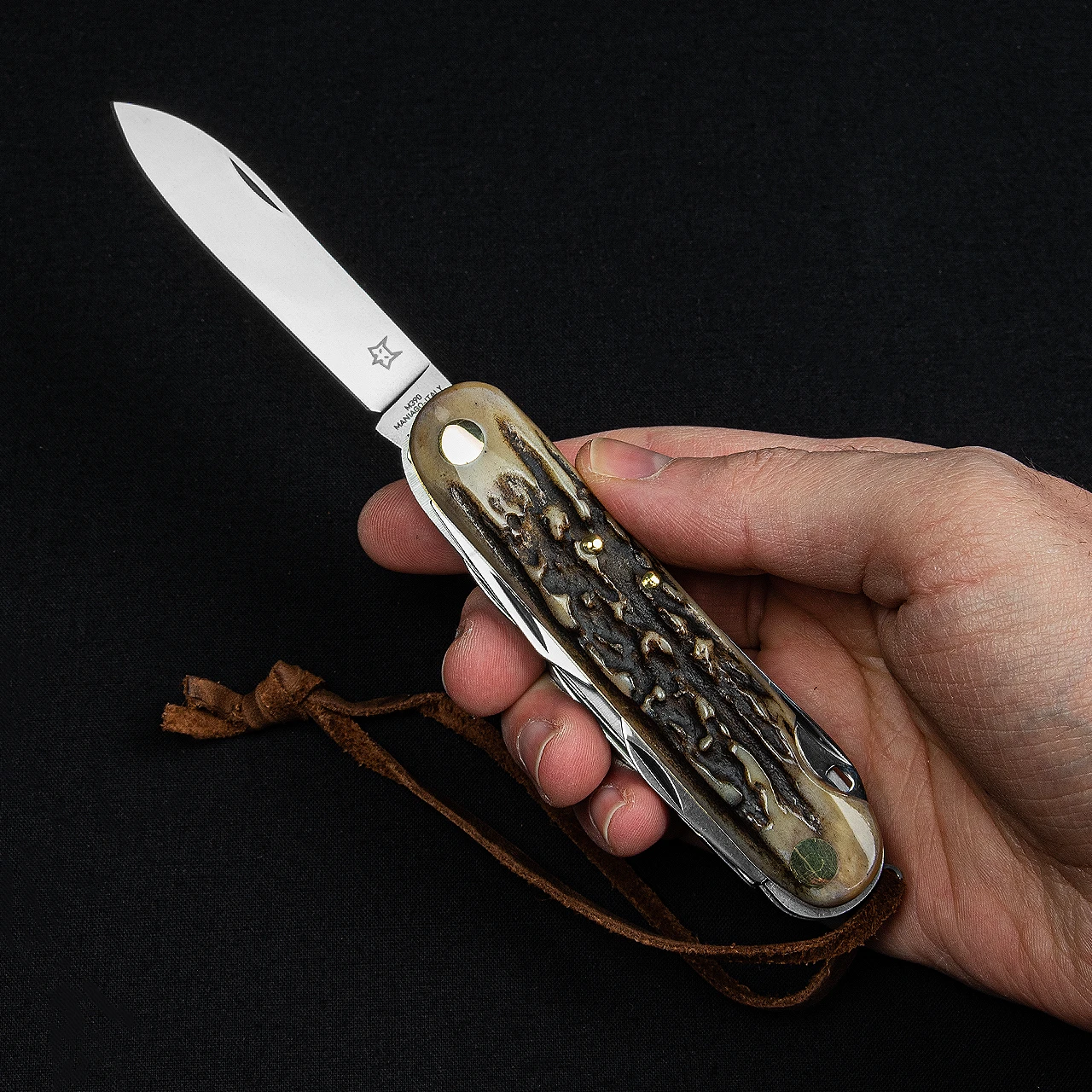 Fox Multipurpose Pocket Knife Stag 8 4 Fox Multipurpose Pocket Knife Stag 8 - Image 2