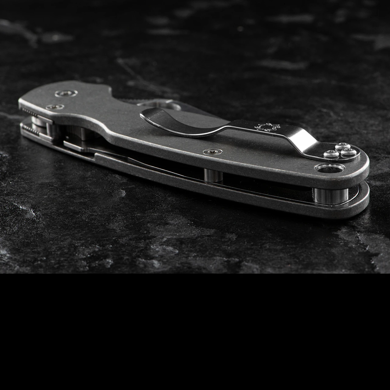 Titech Spyderco PM2 Stone Washed Titanium Scales 4 Titech Spyderco PM2 Stone Washed Titanium Scales - Image 2