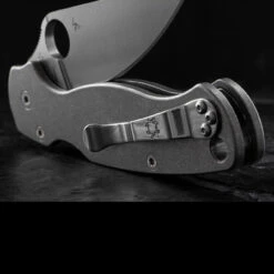 Titech Spyderco PM2 Stone Washed Titanium Scales 10 Titech Spyderco PM2 Stone Washed Titanium Scales -Outdoor Equipment HH SC SW P2.2 78155.1635785472