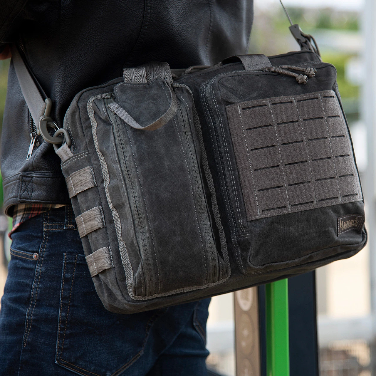 Magforce Recruit Briefcase Waxed Canvas 13 Magforce Recruit Briefcase Waxed Canvas - Image 11