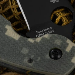 Spyderco Mili Digi Camo Black Blade Folding Knife -Outdoor Equipment SC36GPCMOBK.3 78866.1695729085