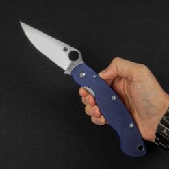Spyderco Mili Model CPM S110V Folding Knife -Outdoor Equipment SC36GPDBL.1 87173.1695656523.1280.1280 22600.1695724104