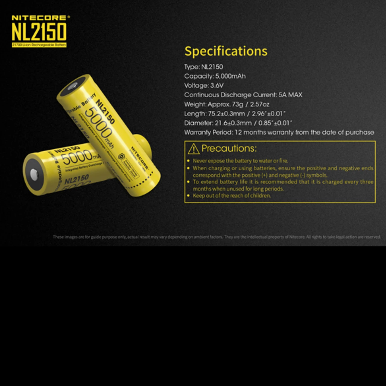 Nitecore NL2150 Rechargeable Battery 3 Nitecore NL2150 Rechargeable Battery