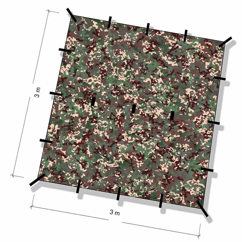 DD Hammocks 3 X 3 Tarp MultiCam 8 DD Hammocks 3 X 3 Tarp MultiCam - Image 6