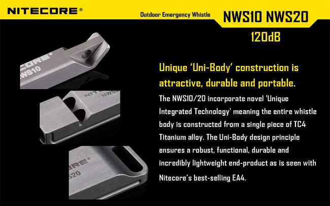 Nitecore Single Chamber Whistle 3 Nitecore Single Chamber Whistle - Image 2